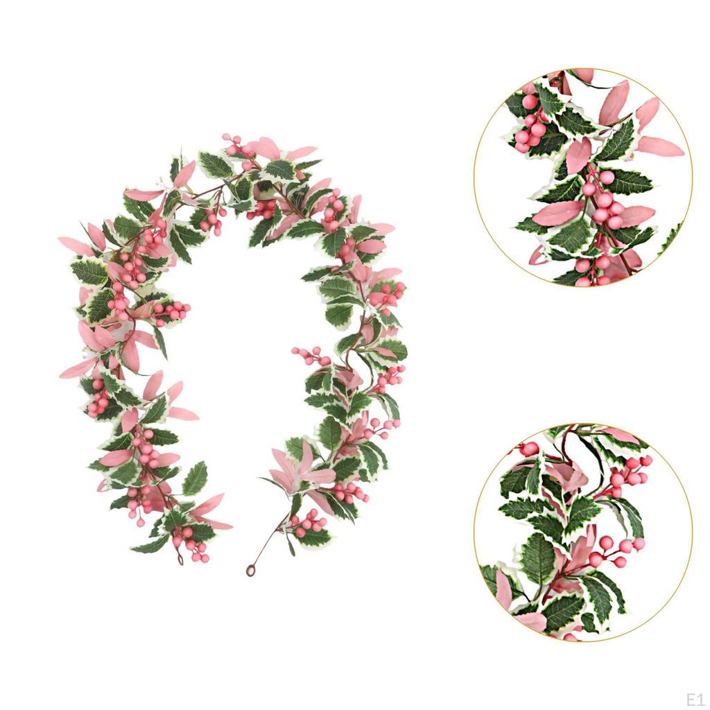 165cm Christmas Decoration Rattan Garland Artificial Plants Rustic Lifelike Wall