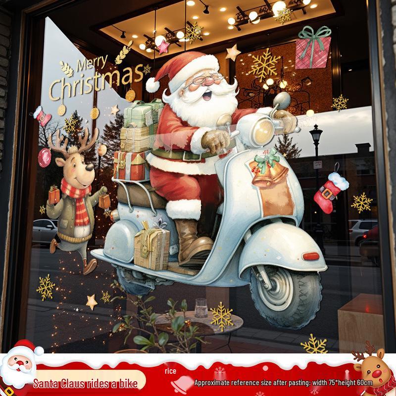 Santa Claus Window Cling Christmas Decoration Decal