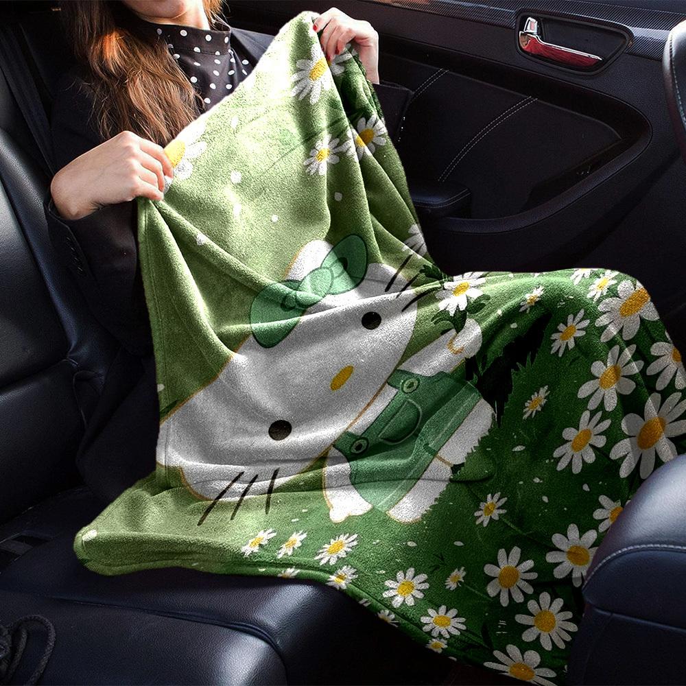 1 szt. Koc Hello Kitty Lekki flanelowy pled na sofę łóżko podróż camping salon biuro kanapę fotel