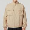 adidas Solid Color Stand Collar Long Sleeve Outdoor Work Jacket Men's Khaki