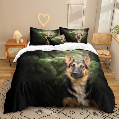 Wolf Series 3D Digital Printing Three-Piece Bedding Kit Bed Sheet Quilt Cover