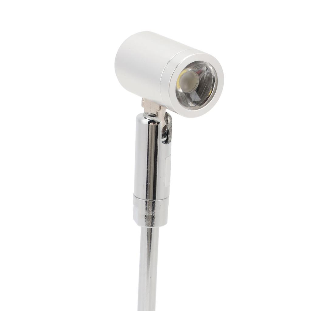 Standing Cabinet Spotlight USB LED Aluminum 1W Adjustable Head Jewelry Display Spotlight for Collections Artworks Nature Light