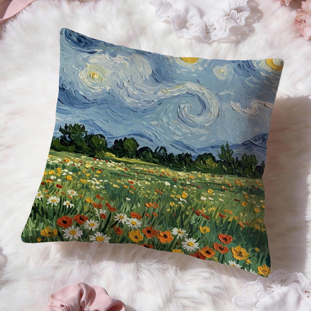 Paintings VVincent van GoghS Cushion Cover Premium Comfort Reversible Pillow Cove -Two in One Design for Any Room & Car Interior