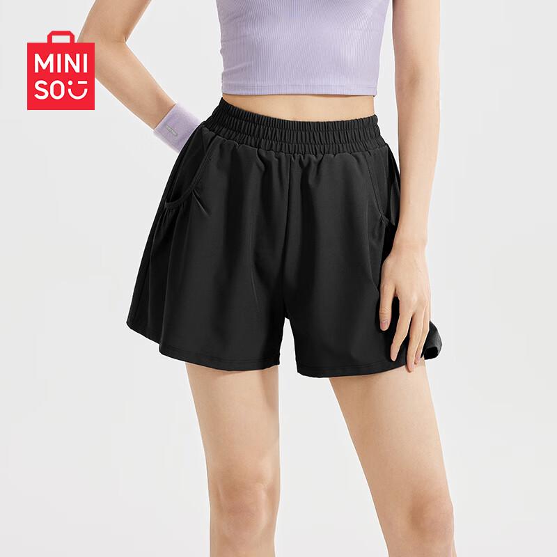 MINISO Women s Peach Pleated Sport Shorts XL