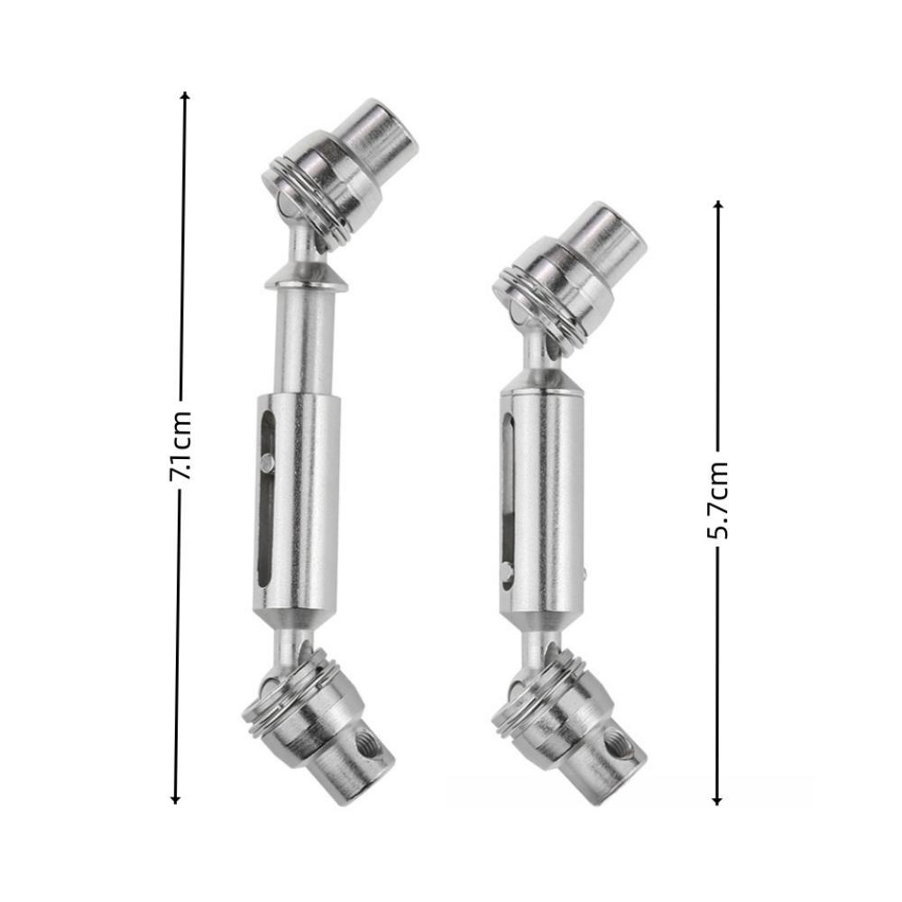 2pcs Black Silver Drive Shaft for WPL D12 C14 C24 B14 B24 B16 B36 C64-1 MN D90 D98 MN99S