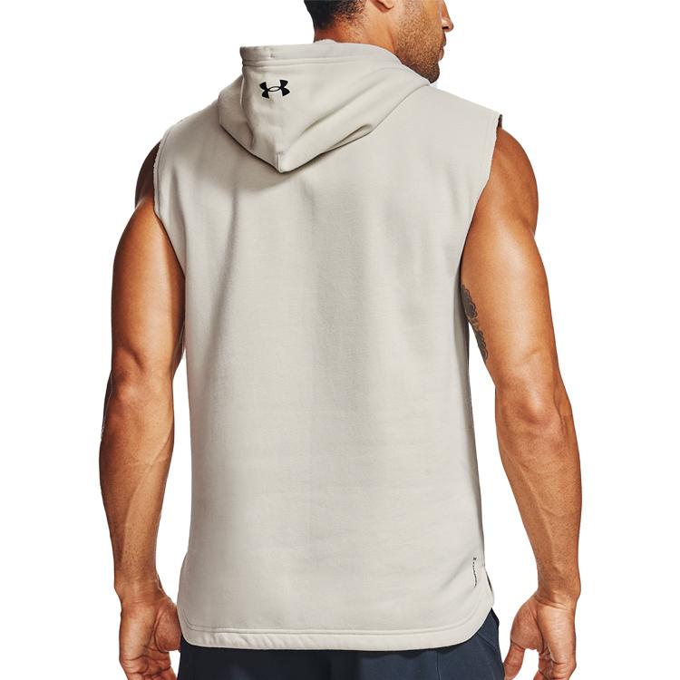 Under Armour Sleeveless Fleece Hoodie Men Hoodies Gray 1357181-110