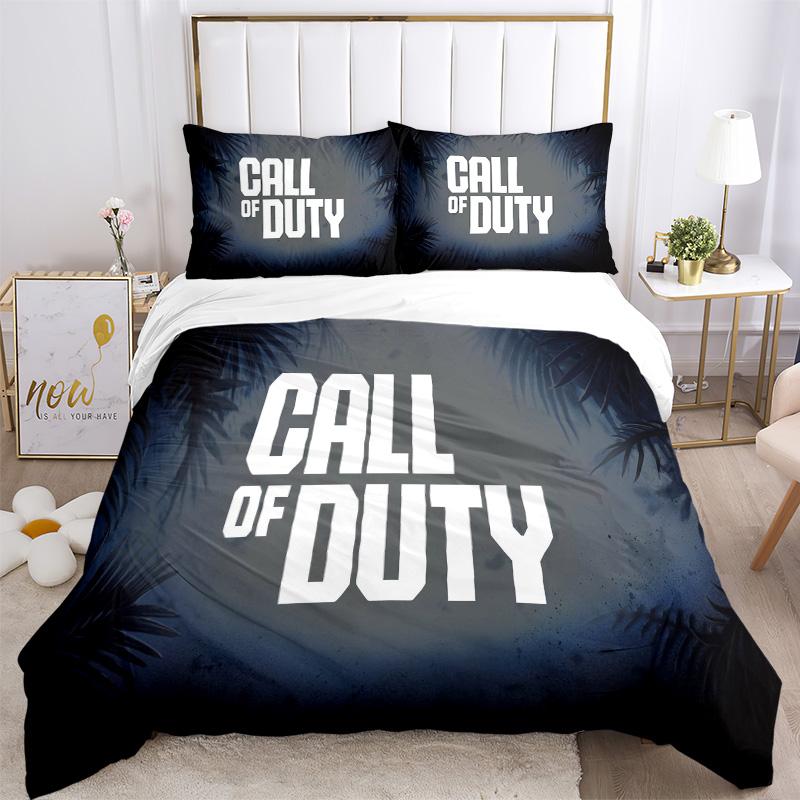 Call Duty Bedding 3 Piece Set HD Print Duvet Cover Pillowcases for Teens Adult Bedroom Decoration Christmas Gift