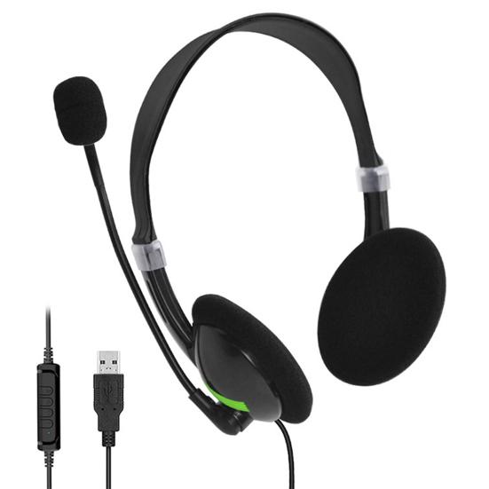440 kablet hodetelefon bred kompatibilitet Komfortabel iført ABS USB støyreduksjon Stereo Gaming Headset for datamaskin