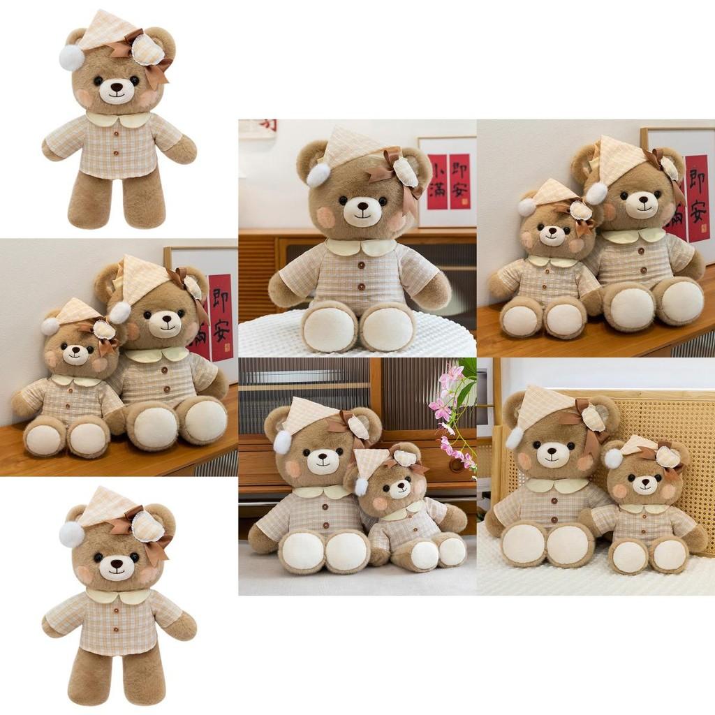 Cute Pajamas And Hats Teddy Bears Plush Toys Doll Children Toy For Kids And Home Decor