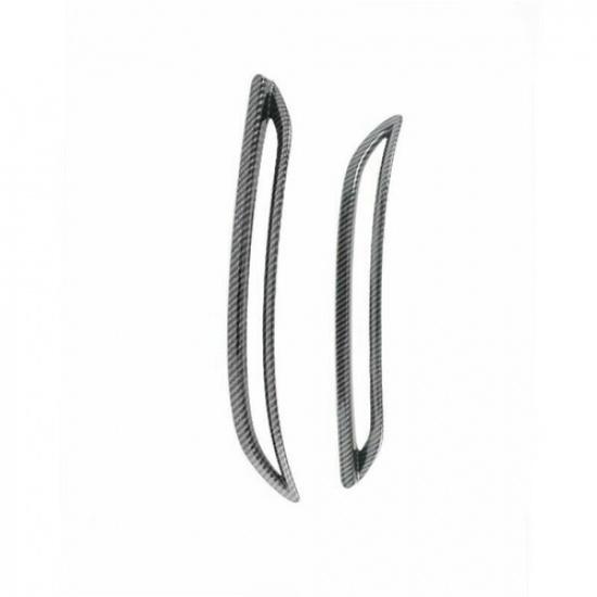 Carbon Fiber 2X Rear Fog Light Lamp Cover Trim For VW GOLF 8 MK8 2020 2021