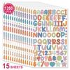 Cartoon Cartoon Initial Alphabet Paster 0.5 Inch 26 Letter Number Stickers  Hand Ledger Materials