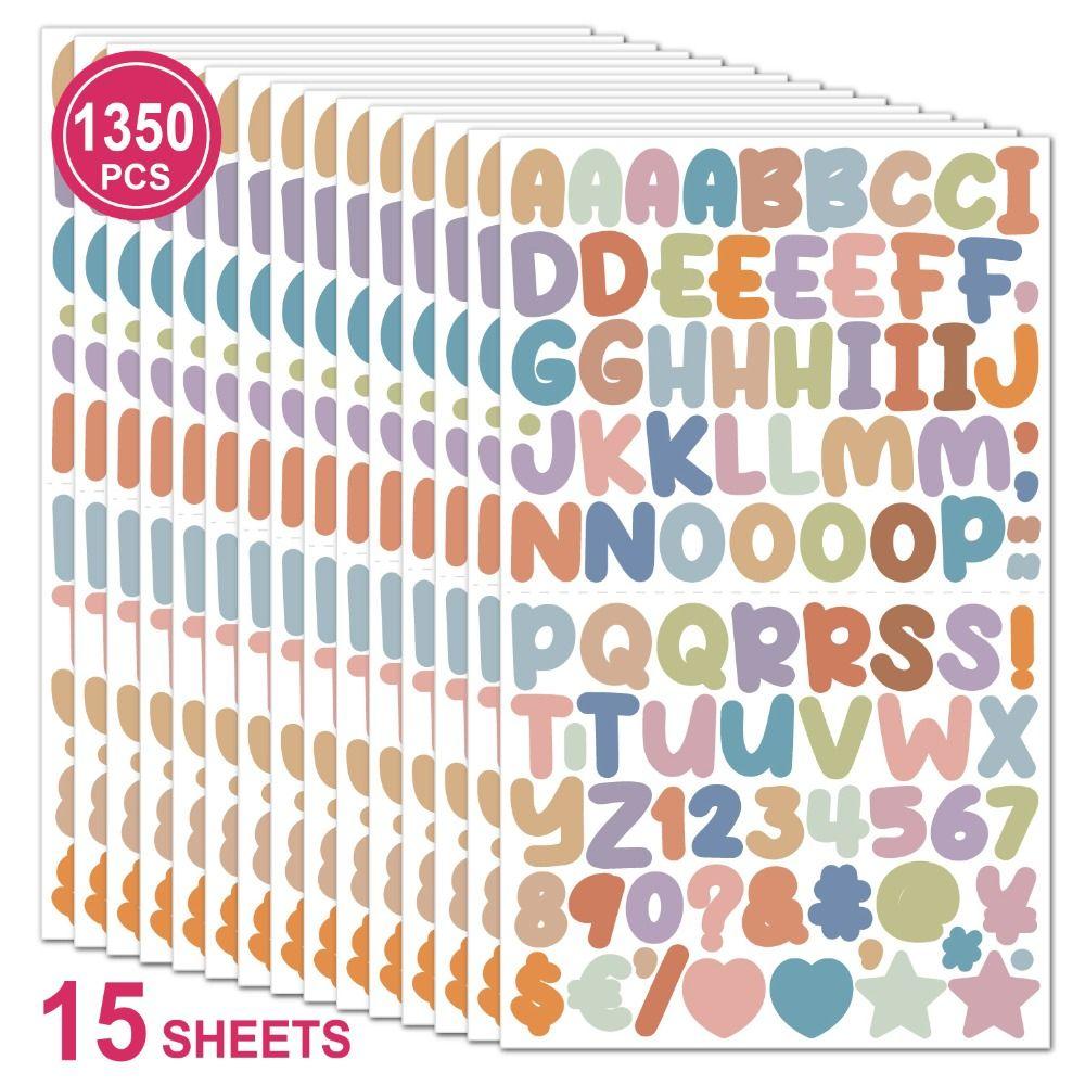 Cartoon Cartoon Initial Alphabet Paster 0.5 Inch 26 Letter Number Stickers  Hand Ledger Materials