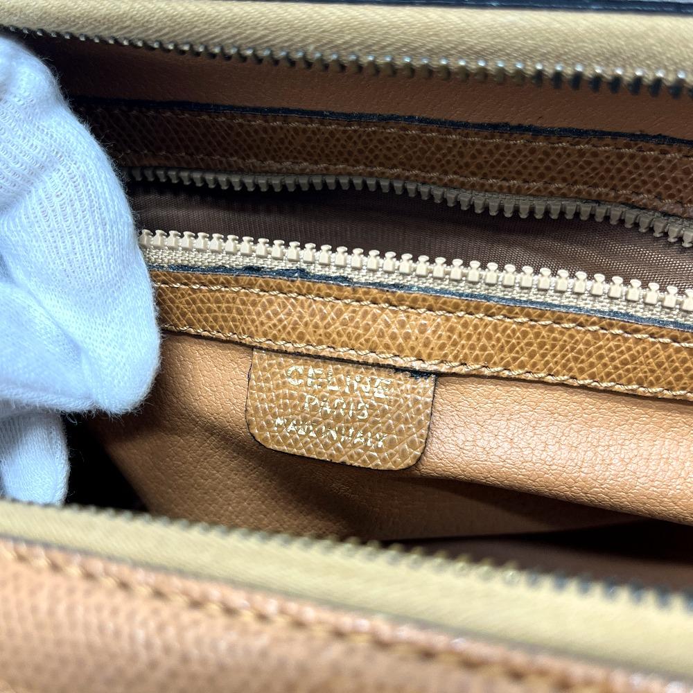 Celine 2WAY Bag Hand Bag Shoulder Bag Leather Brown/GoldHardware