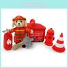 Firefighter Puppy Plush Toy With Soft Short Pile For Kids And Family Role Play