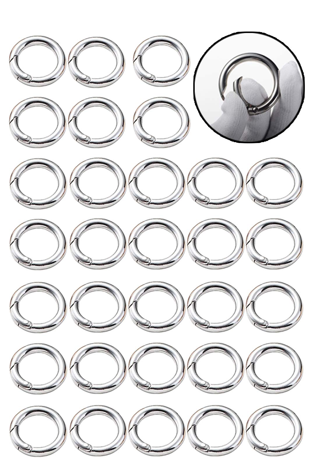 

Round Carabiner Key Shu Tech Smart Key Round Carabiner Keychains with Double Rings Set of Rings, Rings, (35mm, 32)