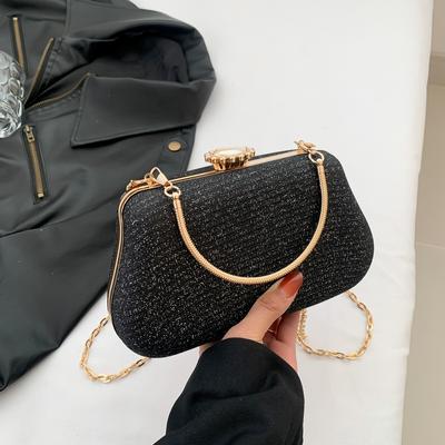 Damen Handtasche mit sanfter Textur Frühling Vielseitige Schulter Messenger Bag Kette Kleine quadratische Tasche Damen