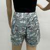 Elastic Waistband Pockets Female Shorts Straight Camouflage Print Drawstring Loose Shorts Streetwear