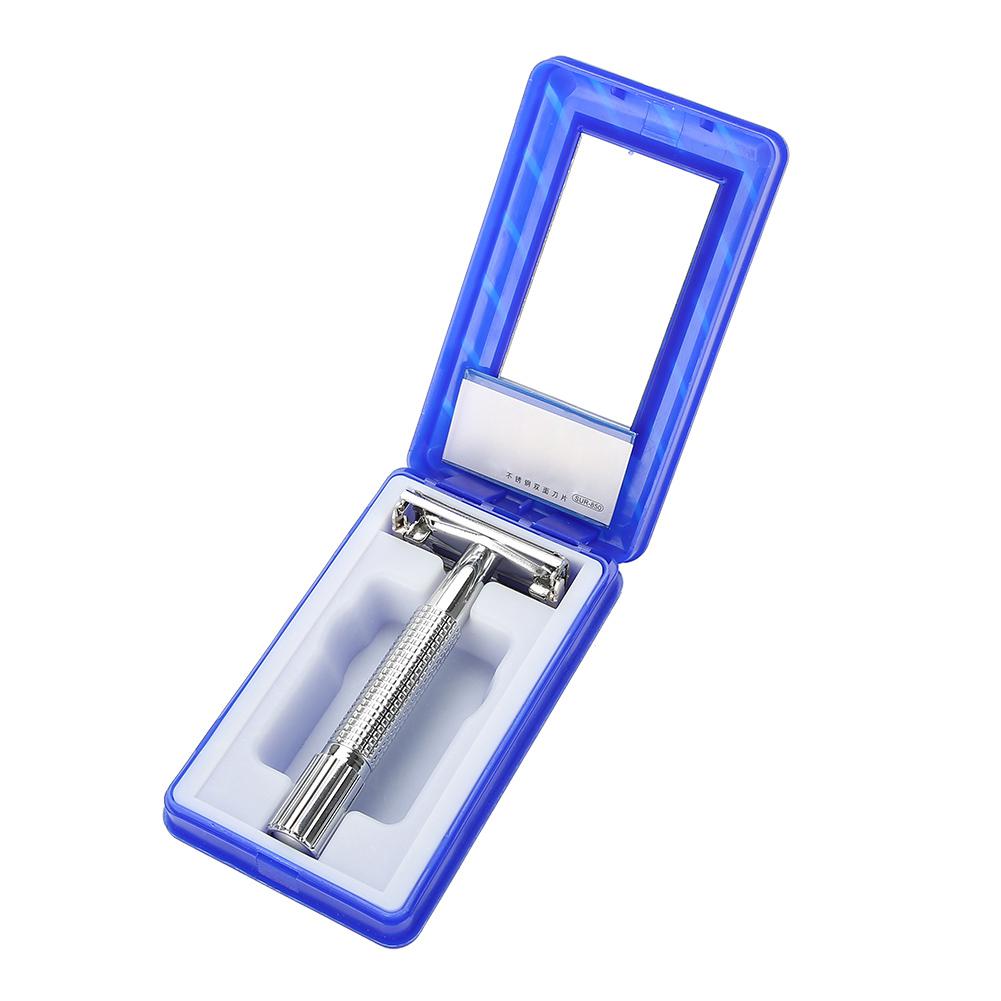 Manual Mens Razor Classic Straight Double Edge Blade Beard Shaver with Case