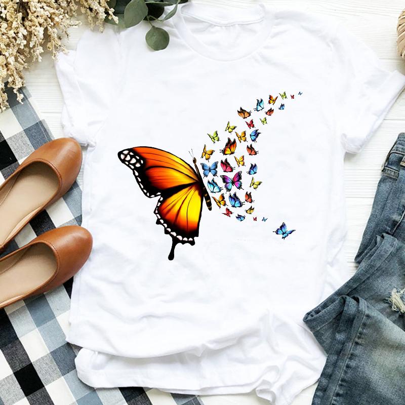 Women Lady Cartoon Cat Coffee Life Pet Cute Trend Fashion Print Tshirt Shirt Clothes Top Graphic Female T Tee Womens Tshirt