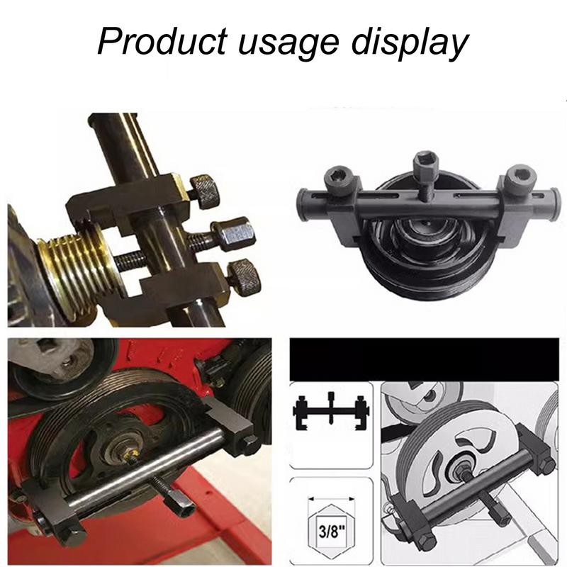Einstellbares Kurbelwellen-Riemenscheiben-Entfernungswerkzeug Tragbares Motor-Riemenscheiben-Abzieherwerkzeug Auto-Entfernungswerkzeug für Kurbelwellen-Riemen Motor