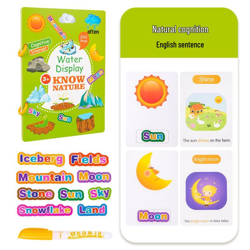 

Магическая книга для рисования водой: Многоразовая детская игрушка-пазл для рисования и обучения