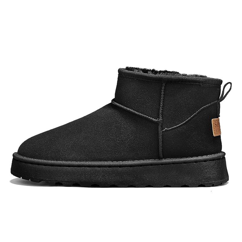 Herren Warme Schuhe mit Fleecefutter Jungen Stiefeletten Mädchen Strapazierfähiger Stiefel Winter Neu Schneestiefel für Damen Rutschfeste Outdoor-Schuhe