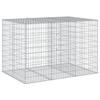 VidaXL Panier gabion avec couvercle 150x100x100 cm fer galvanisé, mur en gabion, mur de soutènement en gabion, clôture en 3295191