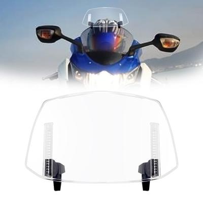 AQIMY Extension de Pare-brise Universelle en Plastique ABS Réglable à 4 Niveaux Transparente