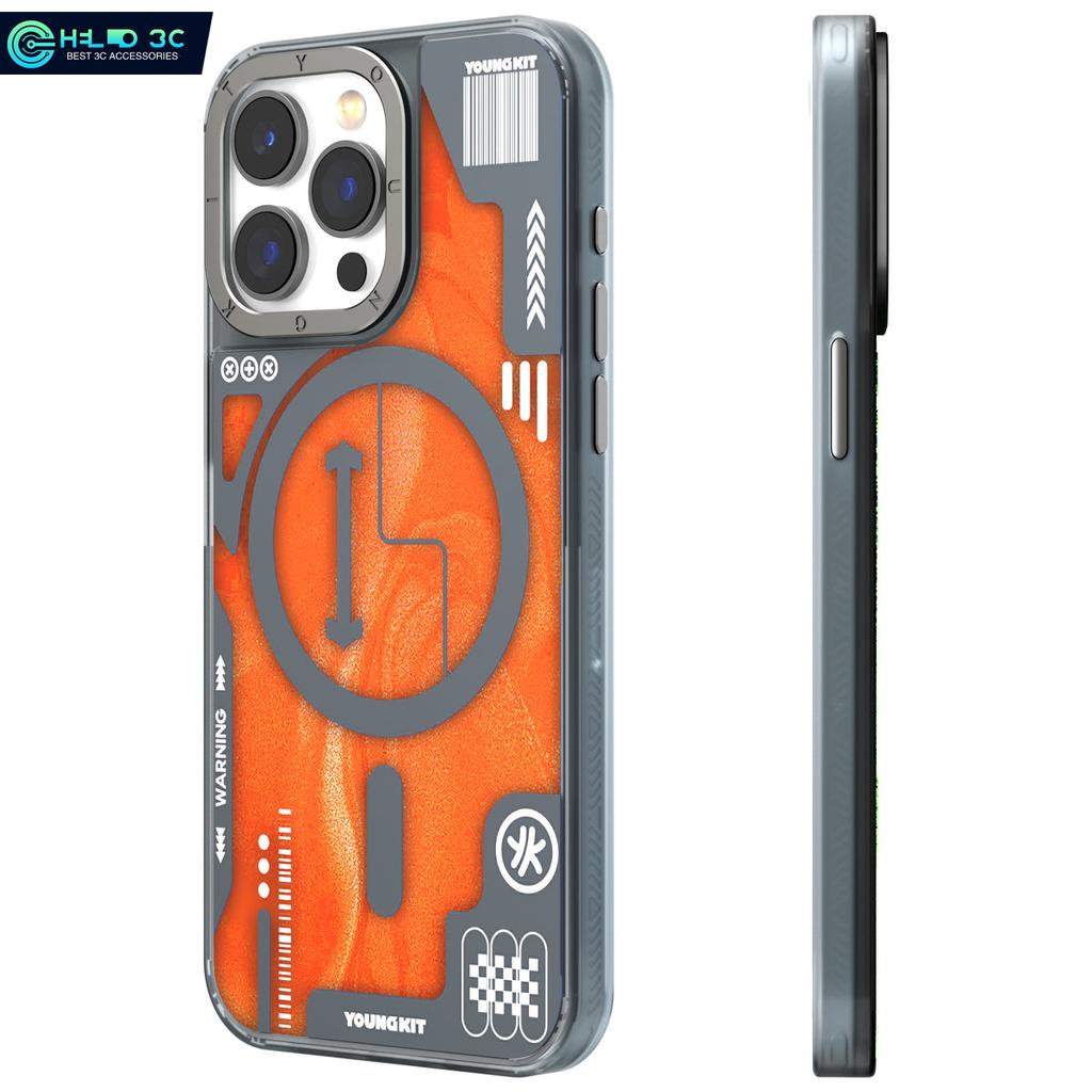 Shining In Dark Youngkit Quicksand Magnetic Case Compatible with Iphone 17/16 Shockproof for Iphone 16 Pro Max Case for Iphone 17 Pro Max Case