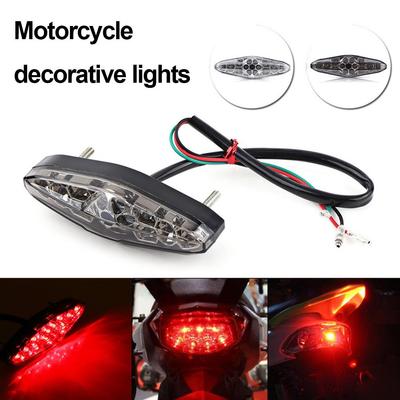 Motorcycle LED Tail Light Rear Brake Lamp 12V High Low Red Stop Signals Universal For Dirt Street Bike Scooter Motorbike