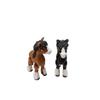1Pc Random Color All-In-One Molding 3D Printed Horse Simulated Statue Cute Horse Joint Tail Movable Figurine Office Decor