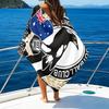 1pc Football17 Beach Towel with Custom Name, Beach/Swimming/Bath/Picnic/Camping Towel, Suitable for Seaside Beaches