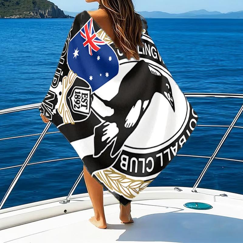 1pc Football17 Beach Towel with Custom Name, Beach/Swimming/Bath/Picnic/Camping Towel, Suitable for Seaside Beaches
