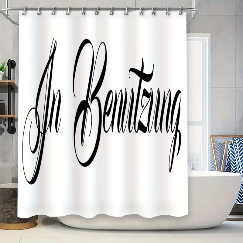 Bathroom Shower Curtain with Beautiful Design White Custom Printing for Bathroom Decorations