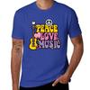 Peace, Love, Music T-Shirt heavyweights summer tops aesthetic clothes men t shirts