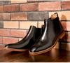 Autumn/Winter 2026 Men's Chelsea Slip-On Leather Boots: Top Grain Cowhide, Low Heel.
