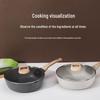 Creative Wooden Handle Maifan Stone Deep Frying Pan - Portable, High-Appearance Kitchen Flat Pan