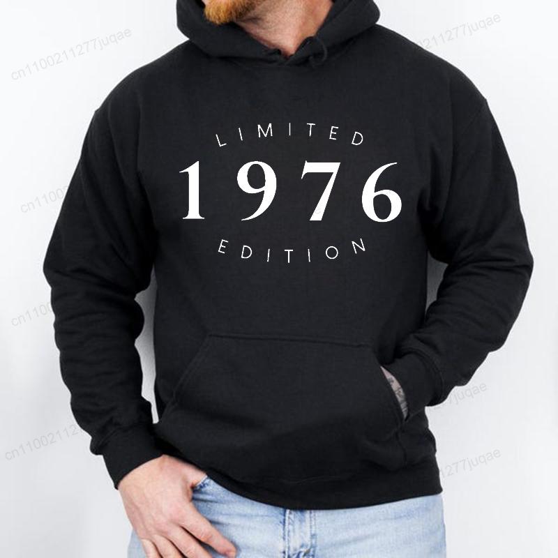 New Fashion Hoodies Sweatshirt Winter Autumn Casual Hoodies Vintage EST Birthday Limited Edition 50th 1976 Sweatshirts