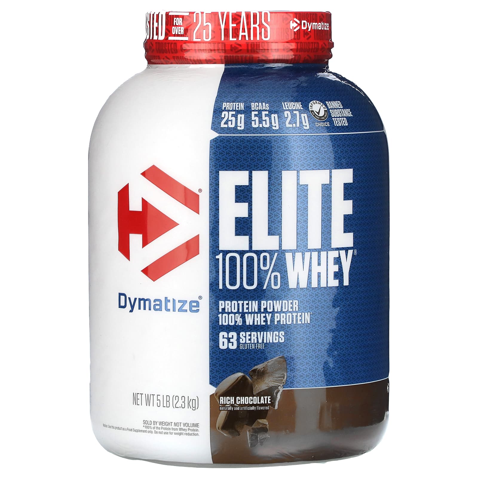 

Elite 100% Whey Protein, Rich Chocolate, 5 Lbs (2.3 Kg)