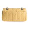 Coach Tabby 20 Logo Jacquard Quilted Flap Napa Leather Shoulder Bag Women Handbags Yellow CP145-LHFBU