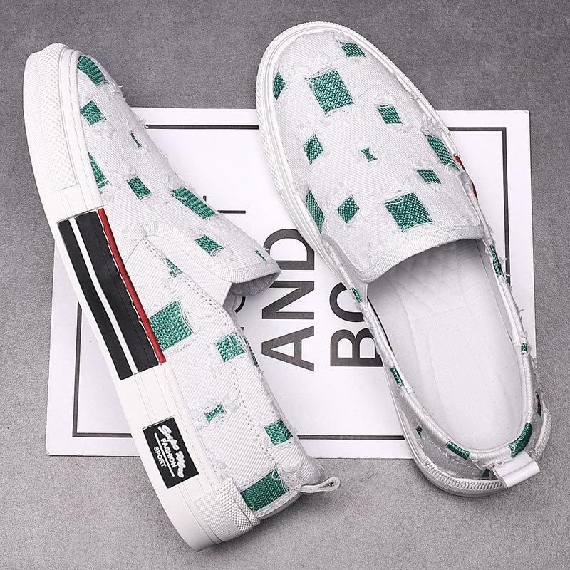 

Новые мужские парусиновые туфли в стиле пэчворк смешанных цветов, дышащие, повседневные слипоны, кроссовки для ходьбы, обувь, балетки, zapatos hombr 38