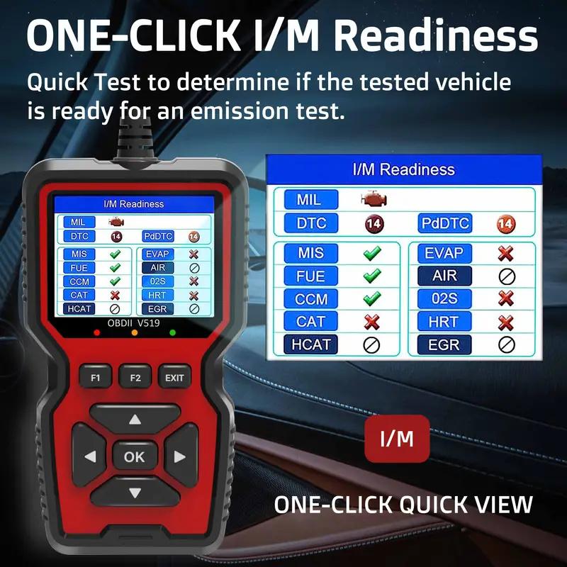 Obd2 Scanner Live Data V519 Outil de lecture de code de diagnostic mécanique professionnel Lecteur de code d'erreur clair Scanner automobile