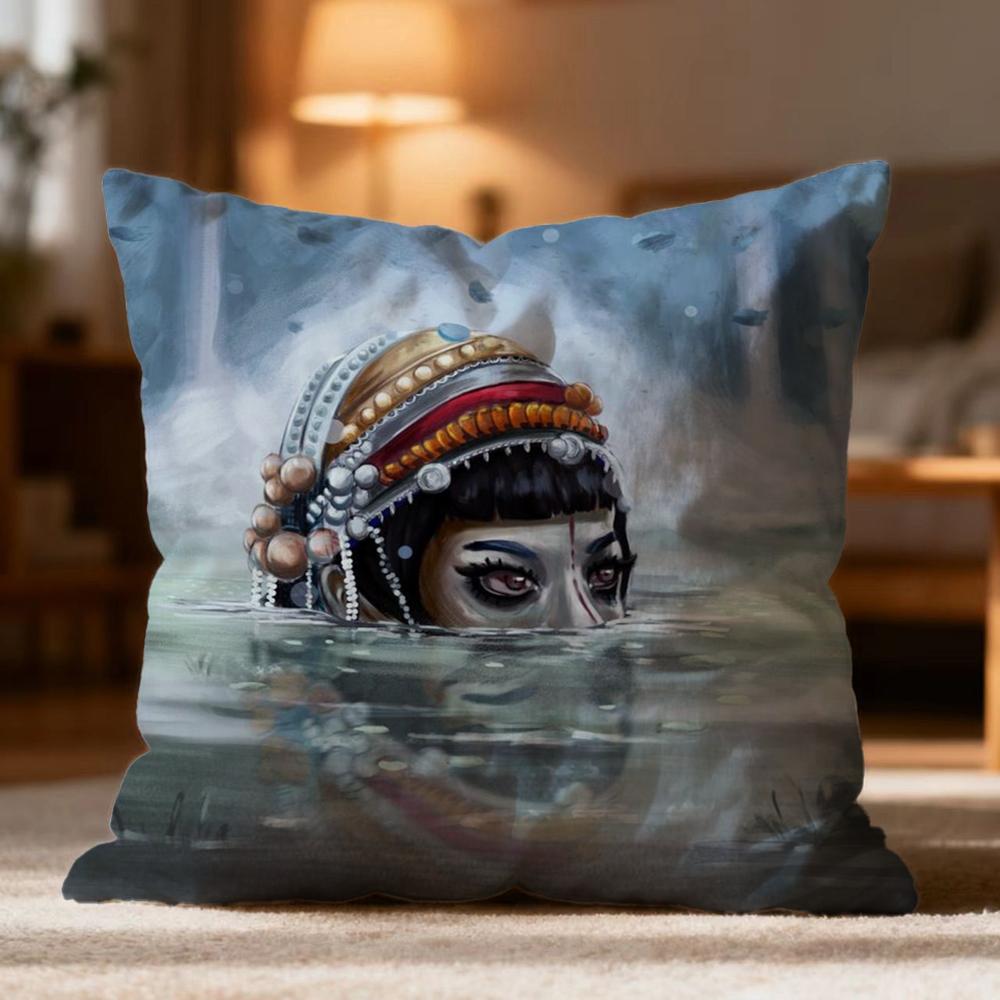 Popular L-LLove Death & Robots Cushion Cover Soft Washable Pillow Case Multi-Scene for Couch Bed Travel Office Use