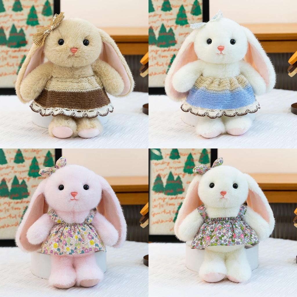 Cartoon Bunny Plush Doll With Polyester Filling For Childrens Bedroom Decor And Gift