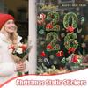 Christmas Glass Electrostatic Stickers | 2026 New Year Green Pine Needle Window Stickers Bow Party Decoration Festival Supplies