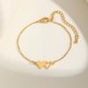 Jewelry Stainless Steel Double Heart Bracelet Plated 18K Gold Women'S Versatile Jewelry Br-918