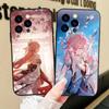 Yae Miko Animation Spiel G-Genshin I-Impact Handyhülle Für IPhone 17 Air 16 15 14 13 Pro Max 11 12 Schwarze Silikonhülle