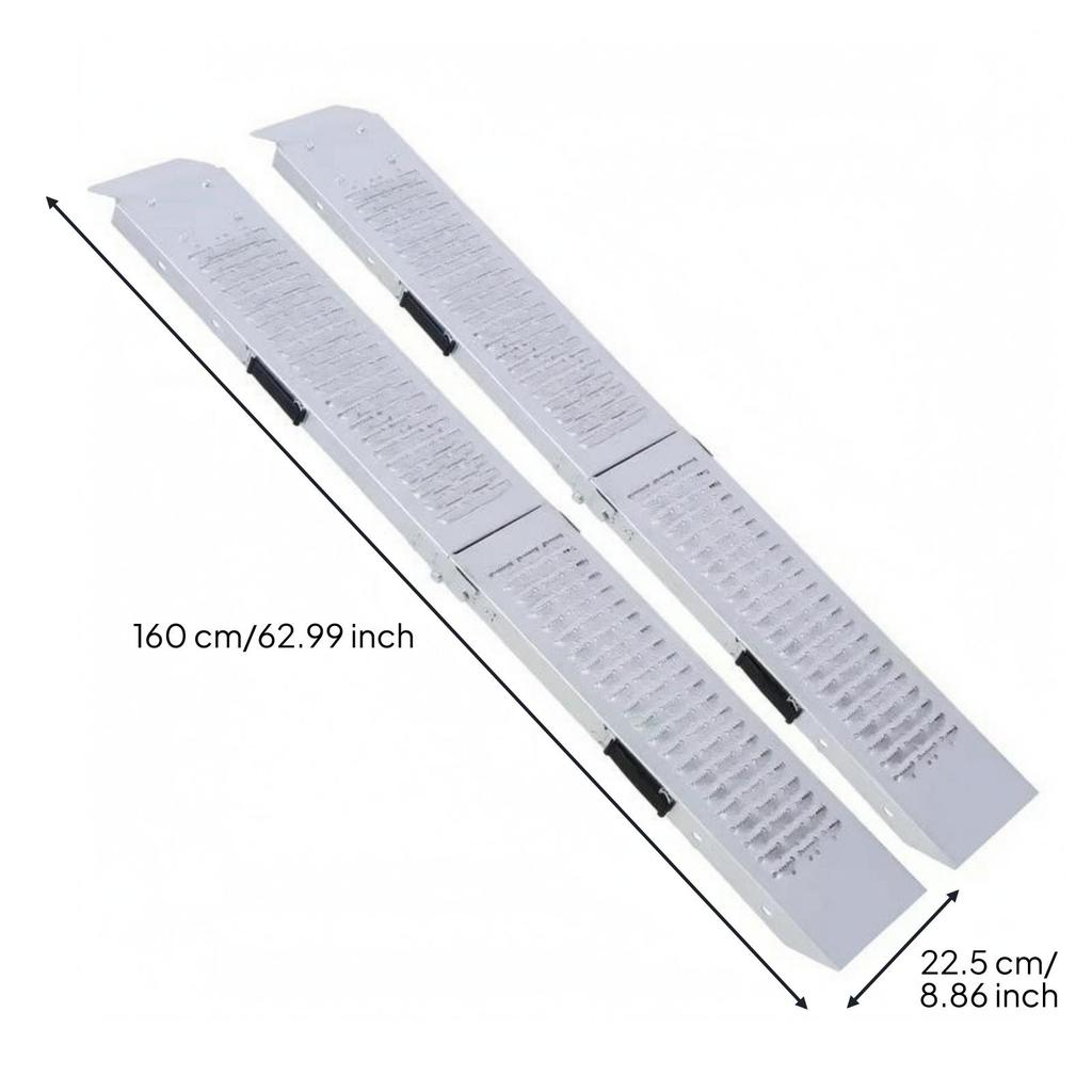 Foldable Loading Ramp Anti Slip Metal Hook Style Top Vehicle Access