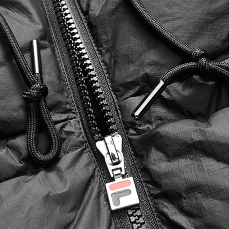 Fila Loose Casual Mid-Length Warm Down Jacket Men Outerwear Deep-Black F11U048956F-BK