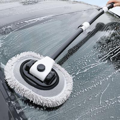 Car Wash Brush Telescoping Long Handle Soft Chenille Mop Window Cleaning Brush Auto Accessories Car Maintenance Brushes Cloths